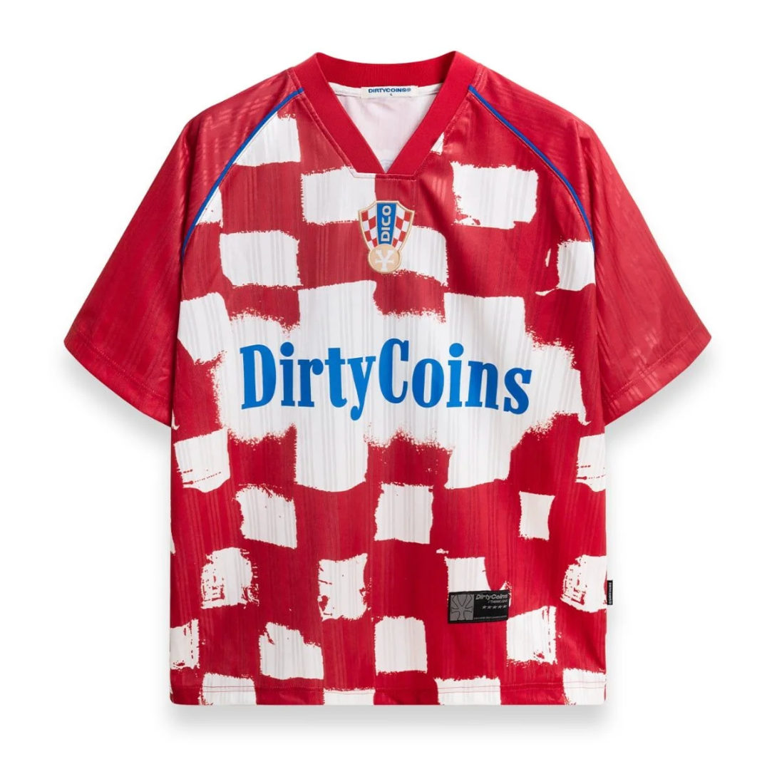 DIRTYCOINS SOCCER JERSEY 旗格紅